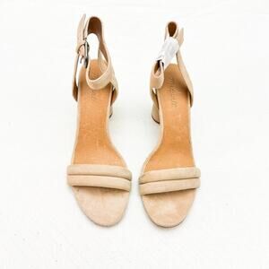Madewell Beige Tan Open Toe Sandal Round Heel Strappy Shoes Size 11 NWT